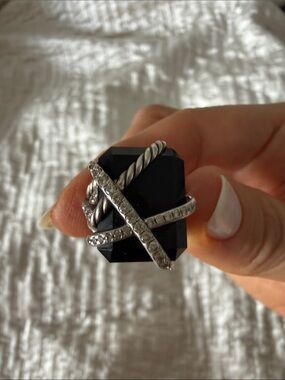 Authentic David Yurman ring with diamonds